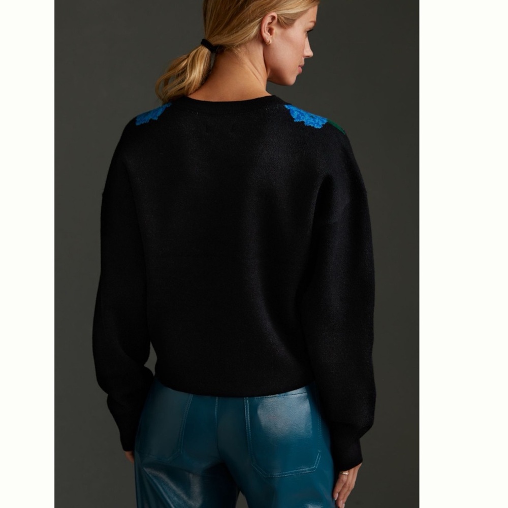 NWT Anthropologie Maeve The Camryn Cropped Crewneck Sweater XXS - Picture 6 of 13